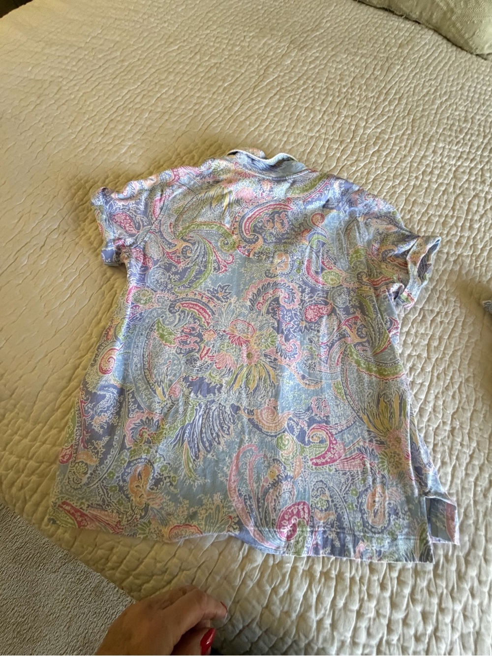 Ralph Lauren Paisley Short-Sleeve Knit Pajama Set - Picture 4 of 9
